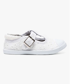 chaussure salomes en textile avec doublure a motifs blanc baskets et tennis2547101_1