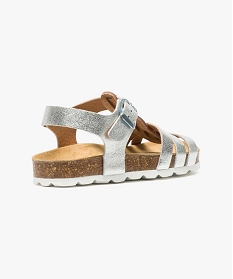sandales en cuir paillete avec semelle liege gris sandales et nu-pieds2552501_4