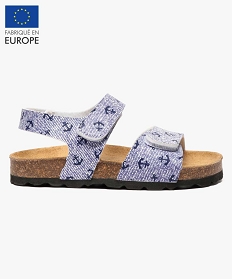 sandales motif estival a scratch bleu sandales et nu-pieds2554201_1