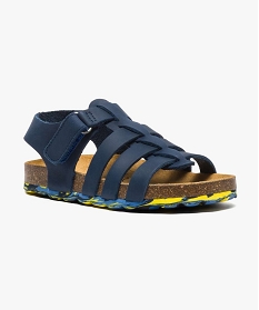 sandales garcon avec semelle tricolore bleu sandales et nu-pieds2554401_2