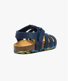 sandales garcon en cuir avec semelle tricolore bleu2554401_4
