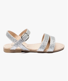 sandales filles avec brides effet metallise gris2557201_1