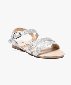 sandales filles avec brides effet metallise gris2557201_2