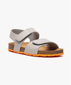 sandales confort a scratch et semelle coloree gris2569801_2