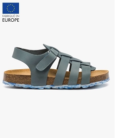 sandales confort multibrides en cuir mat gris2570001_1