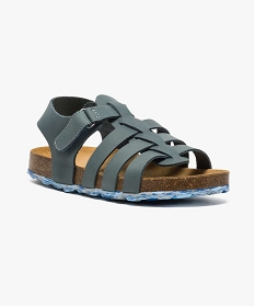 sandales confort multibrides en cuir mat gris2570001_2