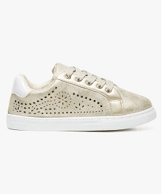 GEMO Baskets irisées avec motifs perforés sur les côtés beige standard