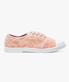 GEMO Tennis à lacets en broderie anglaise à bouts renforcés rose standard