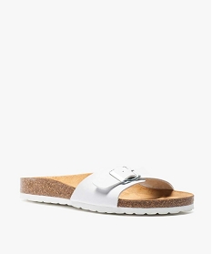 mules femme a talon plat et large bride ajustable blanc sandales plates et nu-pieds2594001_2