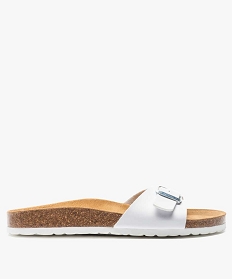 mules femme a talon plat et large bride ajustable blanc sandales plates et nu-pieds2594001_3