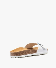 mules femme a talon plat et large bride ajustable blanc sandales plates et nu-pieds2594001_4