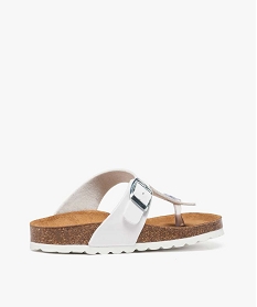 mules femme a talon plat avec large bride en t unie blanc standard sandales plates et nu-pieds2594801_4
