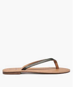 GEMO Tongs femme à petit talon plat et lanières fines - Valentina Baldano noir standard