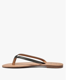 tongs femme a petit talon plat et lanieres fines - valentina baldano noir standard sandales plates et nu-pieds2599801_3