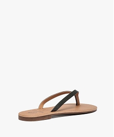 tongs femme a petit talon plat et lanieres fines - valentina baldano noir standard sandales plates et nu-pieds2599801_4