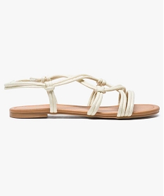 sandales plates femme multibrides nouees blanc sandales plates et nu-pieds2616501_1