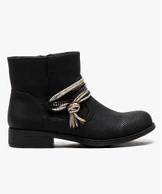 boots aspect ajoure avec brides pailletees decoratives noir2652601_1
