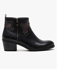 boots avec motifs etoiles et zip decoratif noir2654001_1