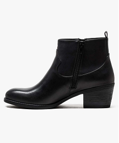 boots avec motifs etoiles et zip decoratif noir bottines et boots2654001_3