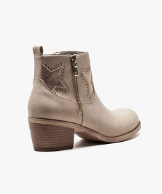 boots avec motifs etoiles et zip decoratif beige2654101_4