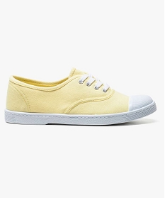 GEMO Baskets en toile avec lacets et bout renforcé femme vert standard