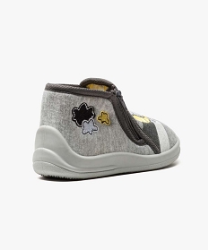 chaussons brodes lion gris2659601_4