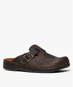 sabots a semelle interieure cuir special confort homme marron standard2674101_2