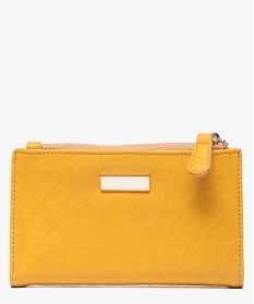 portefeuille femme compact a 2 volets jaune porte-monnaie et portefeuilles2681301_1