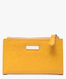 portefeuille compact multi-compartiments femme jaune porte-monnaie et portefeuilles2681301_1