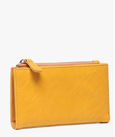 portefeuille compact multi-compartiments femme jaune porte-monnaie et portefeuilles2681301_2