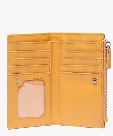 portefeuille compact multi-compartiments femme jaune porte-monnaie et portefeuilles2681301_3