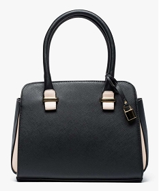 sac a main femme forme trapeze bicolore noir standard sacs a main2690701_1