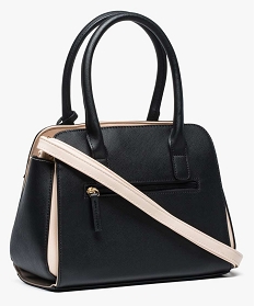 sac a main femme forme trapeze bicolore noir sacs a main2690701_2