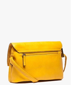 sac pochette bimatieres a bandouliere jaune sacs bandouliere2694801_2