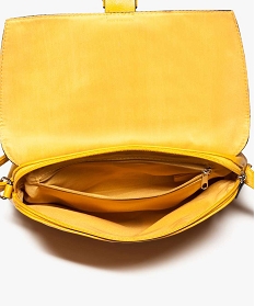 sac pochette bimatieres a bandouliere jaune sacs bandouliere2694801_3