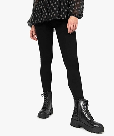 GEMO Legging femme uni effet push-up noir standard