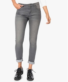 jean femme slim stretch taille normale gris pantalons jeans et leggings2706401_1