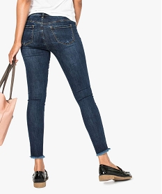 jean skinny avec franges aux chevilles gris pantalons jeans et leggings2707801_3