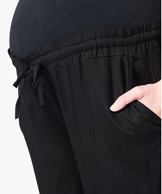 pantalon de grossesse fluide avec taille ajustable par cordon noir2715301_2