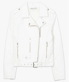 veste perfecto avec ceinture en cuir synthetique blanc vestes2717201_4