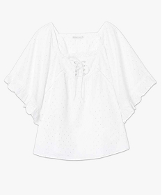 blouse legere manches asymetriques et encolure carree blanc blouses2727501_4