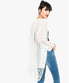 Gilet long dentelle cheap femme