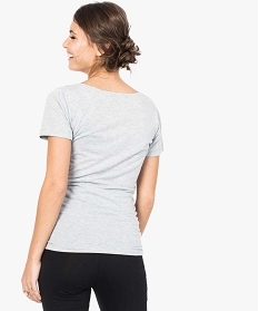tee-shirt de grossesse effet superpose a manches courtes gris2750601_3
