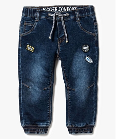 jogger en jean avec patchs bleu jeans2768401_1