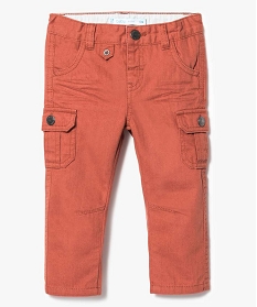 pantalon battle en coton un i orange pantalons2770601_1