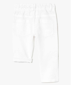 pantalon en lin transformable en bermuda blanc2770901_2