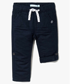 pantalon en lin transformable en bermuda bleu pantalons2771001_1