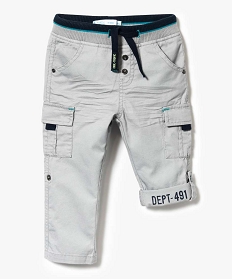 pantalon avec grandes poches transformable en bermuda gris2771201_1