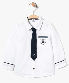 chemise blanche avec cravate - lulu castagnette blanc2774801_1