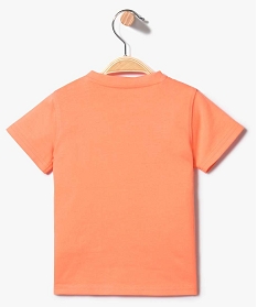 tee-shirt a manches courtes avec motif floque sur lavant orange tee-shirts manches courtes2782601_2